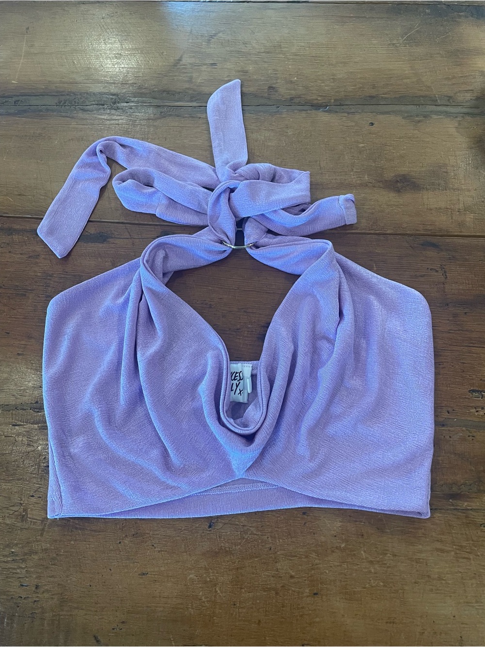 Princess Polly Lilac Twist Halter Top